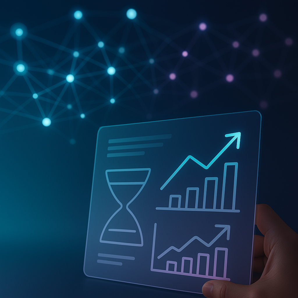 an image showing graphs, charts and other images implying business data